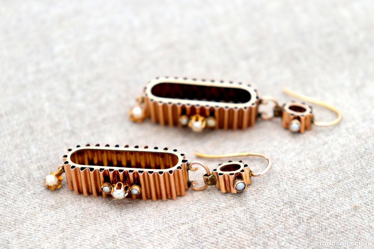 Joyeria: Pendientes de oro de 18 quilates con perlas - Foto 5