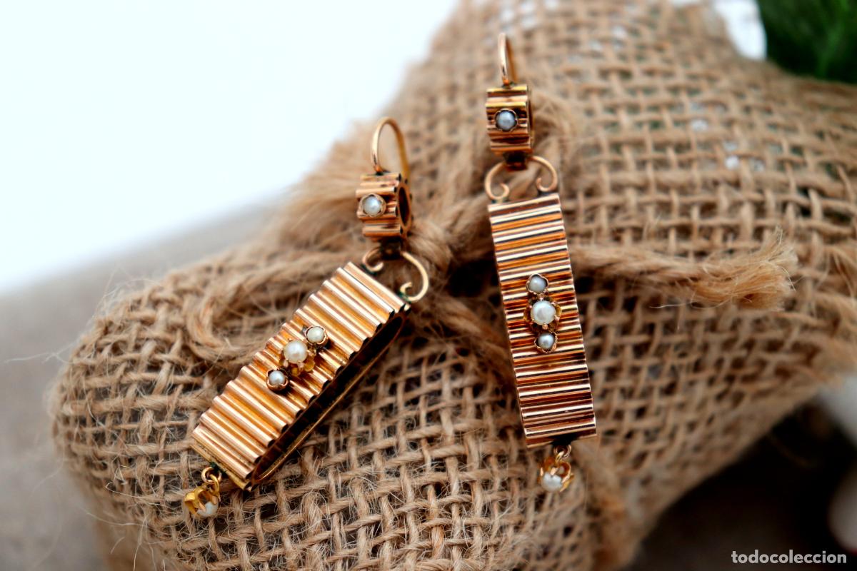 Joyeria: Pendientes de oro de 18 quilates con perlas - Foto 1