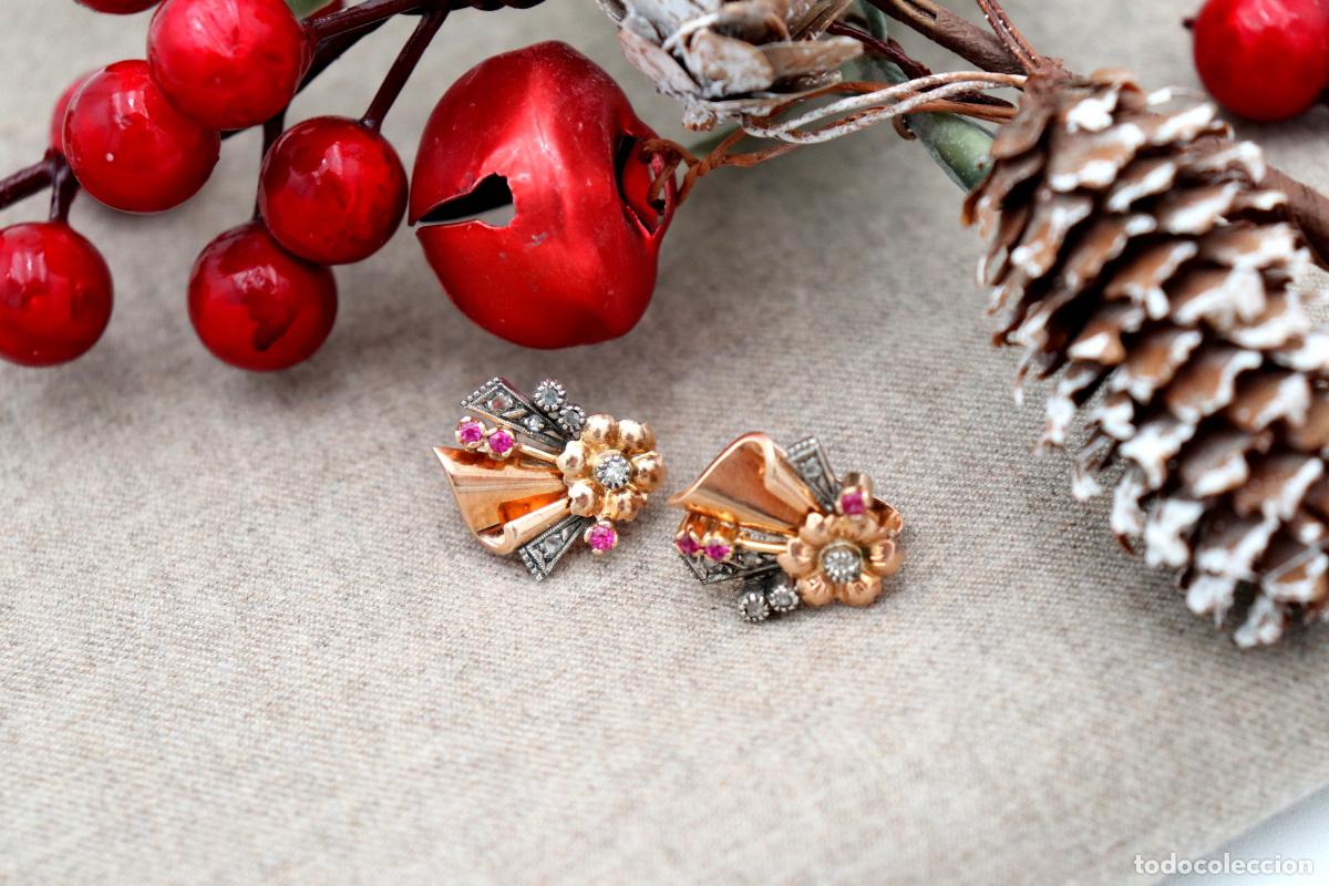 Joyeria: Pendientes de oro de 19,2 quilates con diamantes - Foto 5