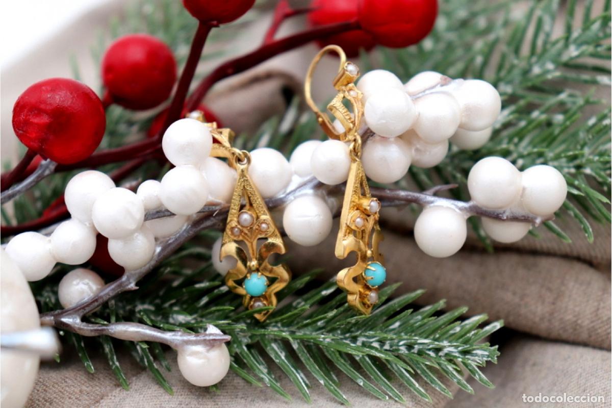 Joyeria: Pendientes de oro de 19,2 quilates con perlas - Foto 5