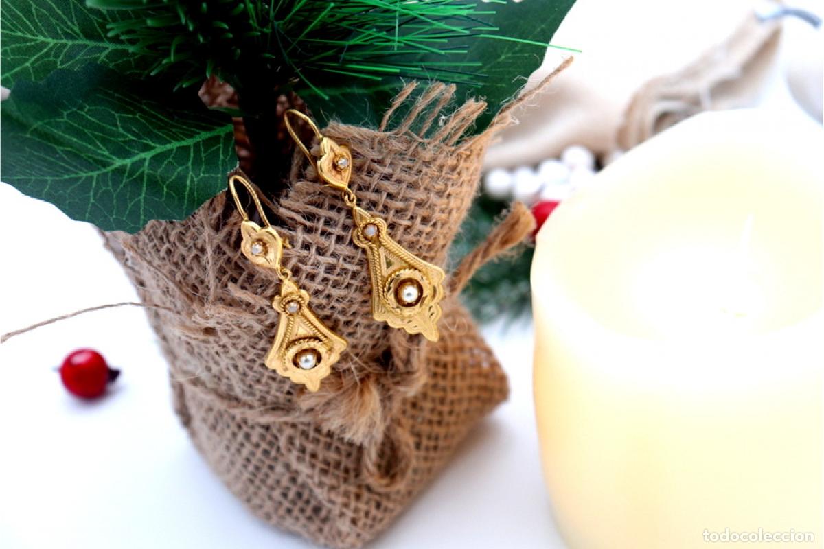 Joyeria: Pendientes de oro de 19,2 quilates con perlas - Foto 6