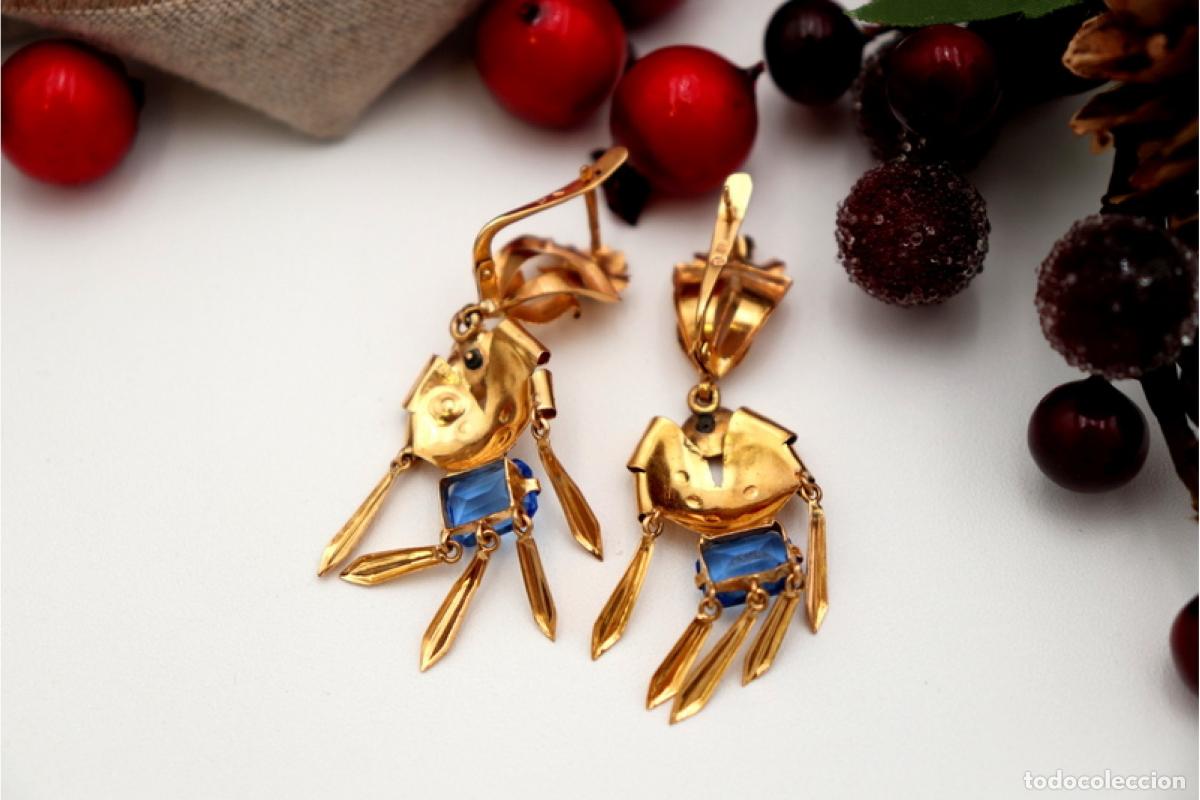 Joyeria: Pendientes de oro de 19,2 quilates con turquesa - Foto 6