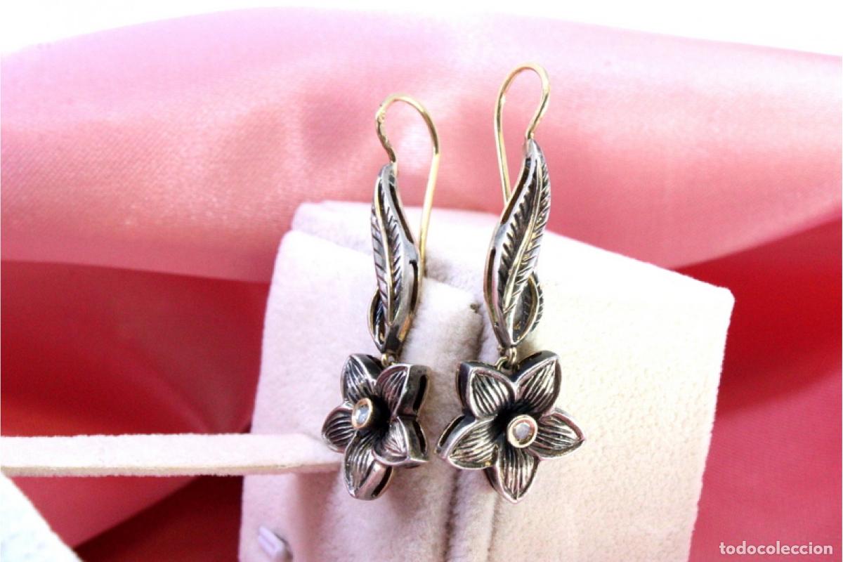Joyeria: Pendientes en oro y plata de 19,2K. - Foto 3
