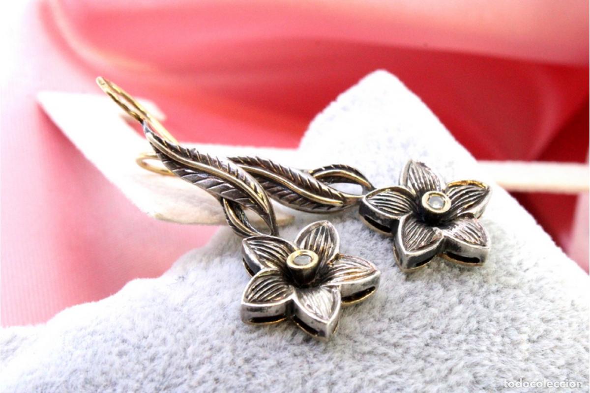 Joyeria: Pendientes en oro y plata de 19,2K. - Foto 4