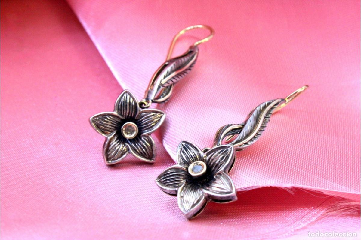 Joyeria: Pendientes en oro y plata de 19,2K. - Foto 5