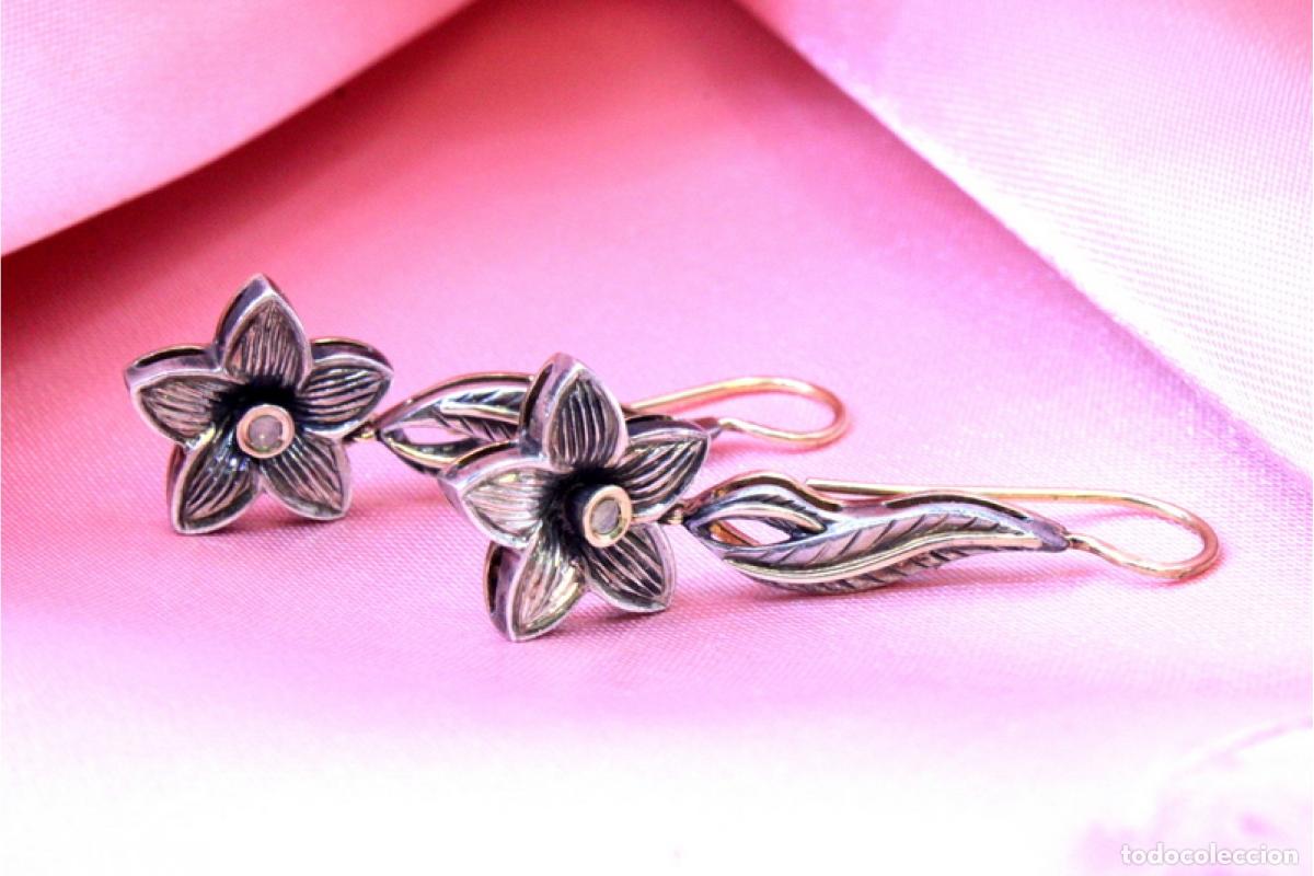 Joyeria: Pendientes en oro y plata de 19,2K. - Foto 6