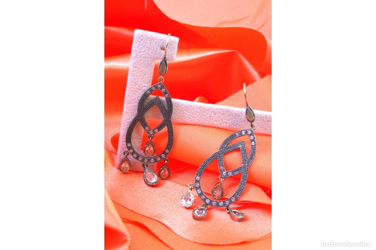Joyeria: Pendientes en oro y plata de 19,2K. - Foto 2