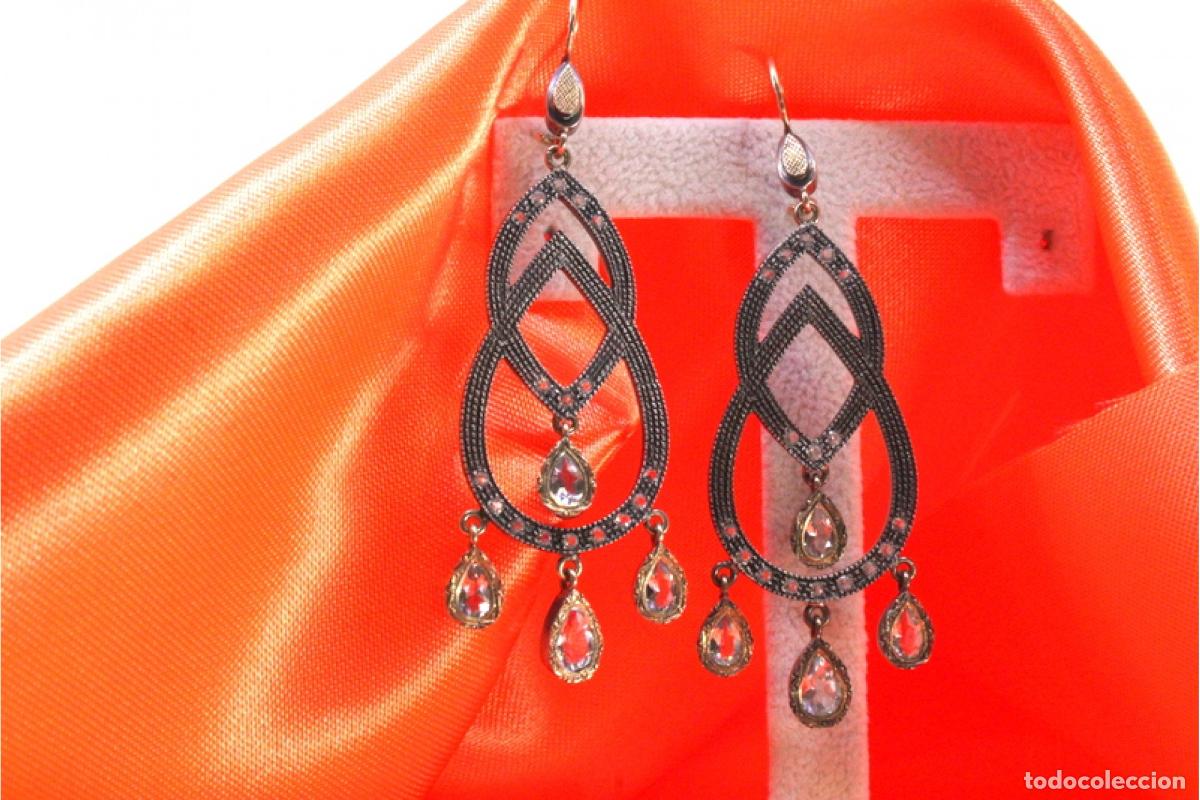Joyeria: Pendientes en oro y plata de 19,2K. - Foto 3