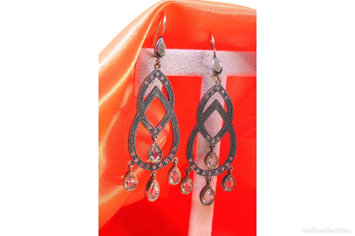 Joyeria: Pendientes en oro y plata de 19,2K. - Foto 4
