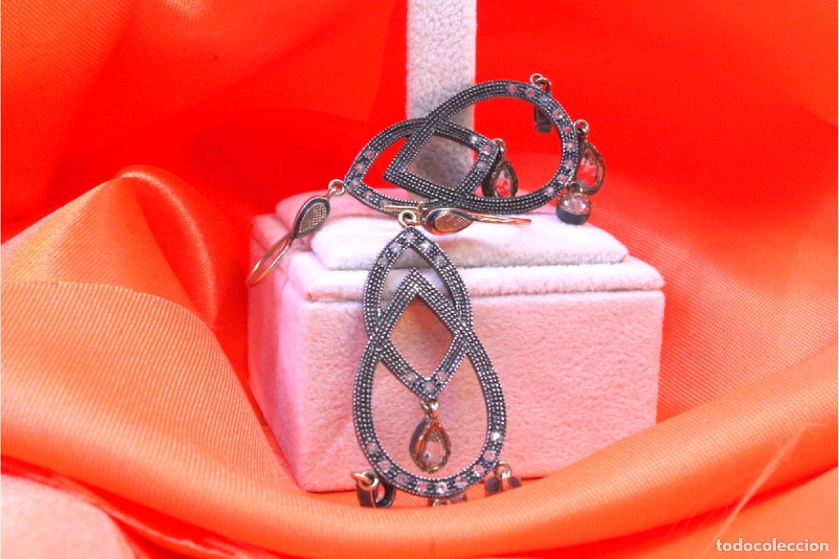 Joyeria: Pendientes en oro y plata de 19,2K. - Foto 6