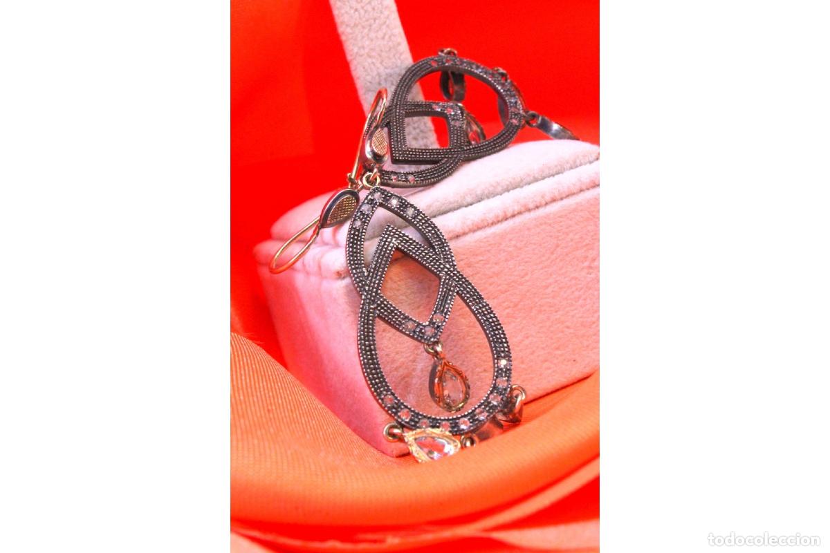 Joyeria: Pendientes en oro y plata de 19,2K. - Foto 8