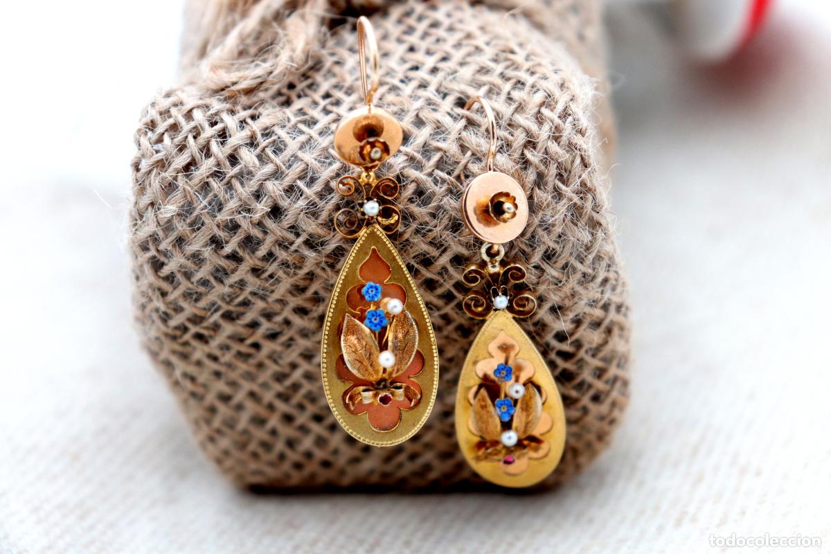 Joyeria: Pendientes de oro de 19,2 quilates con perlas - Foto 6