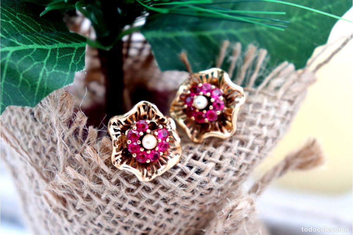 Joyeria: Pendientes de oro de 19,2 quilates con perlas - Foto 4