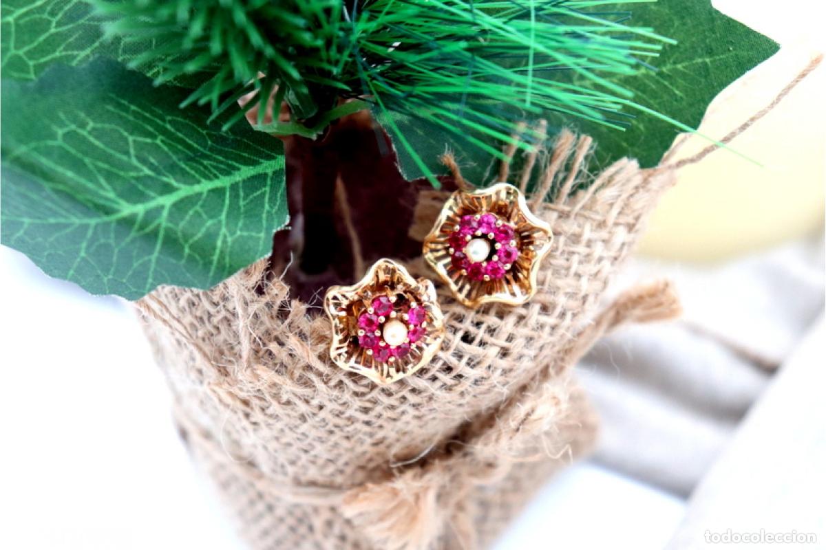 Joyeria: Pendientes de oro de 19,2 quilates con perlas - Foto 5