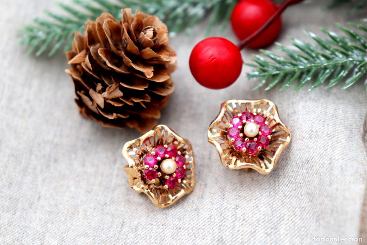 Joyeria: Pendientes de oro de 19,2 quilates con perlas - Foto 6