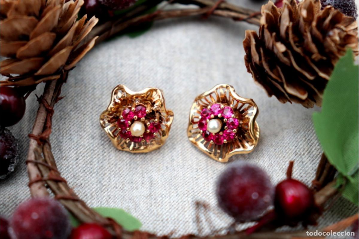 Joyeria: Pendientes de oro de 19,2 quilates con perlas - Foto 1