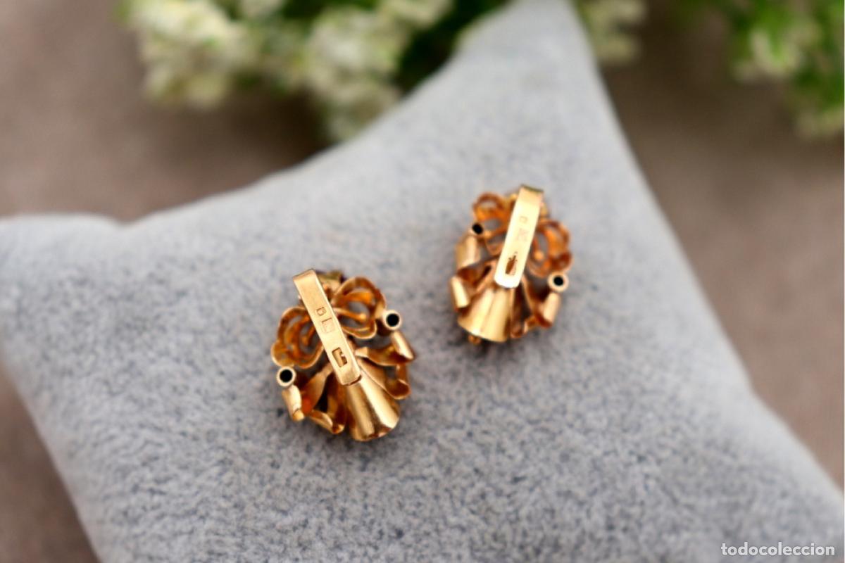 Joyeria: Pendientes de oro de 19,2 quilates con rub&iacute;es - Foto 5