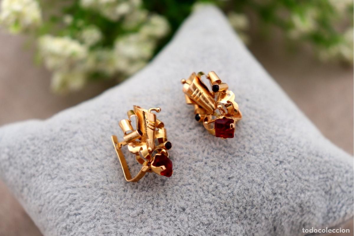 Joyeria: Pendientes de oro de 19,2 quilates con rub&iacute;es - Foto 6