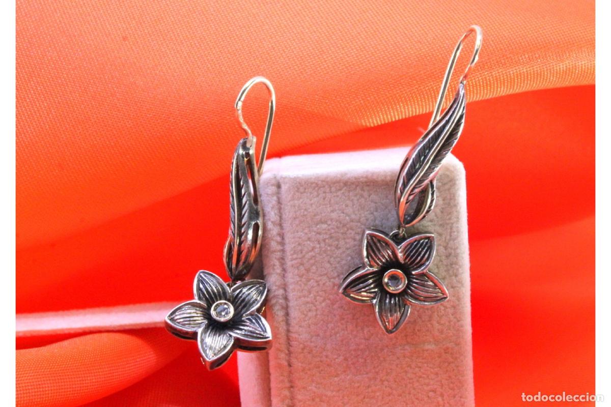 Joyeria: Pendientes en oro y plata de 19,2K. - Foto 3