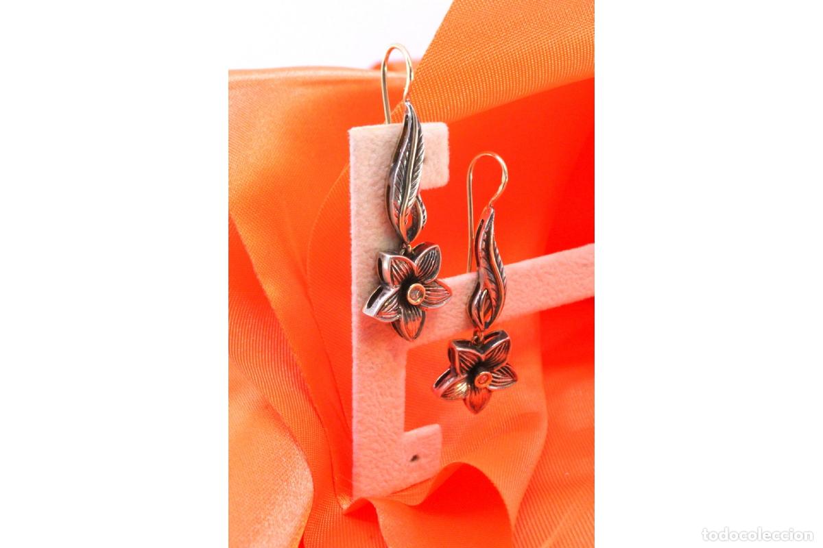 Joyeria: Pendientes en oro y plata de 19,2K. - Foto 6