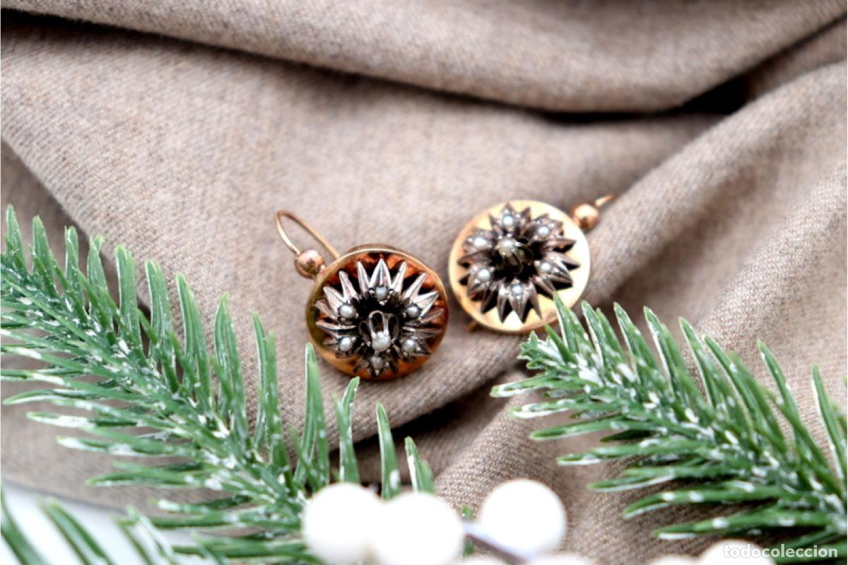 Joyeria: Pendientes en oro de 19,2K y plata con perlas. - Foto 6