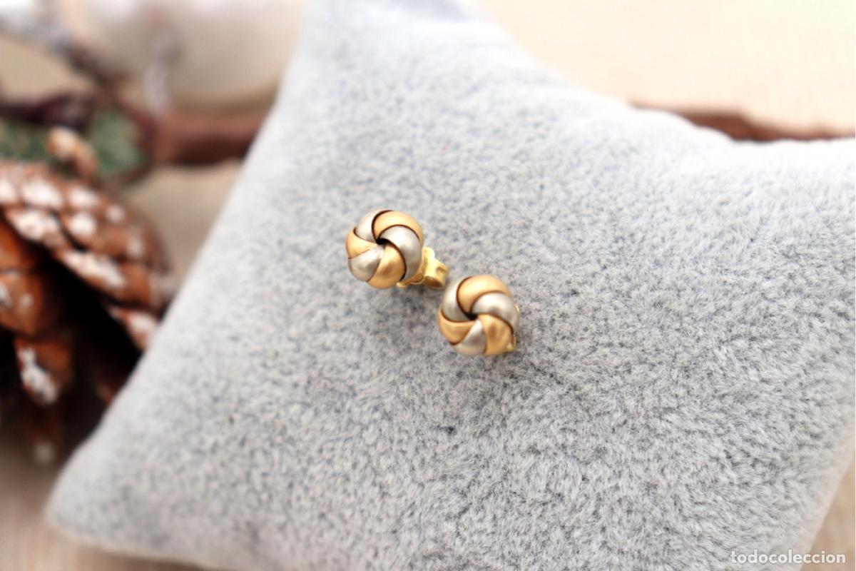 Joyeria: Pendientes en oro bicolor de 19,2K. - Foto 3