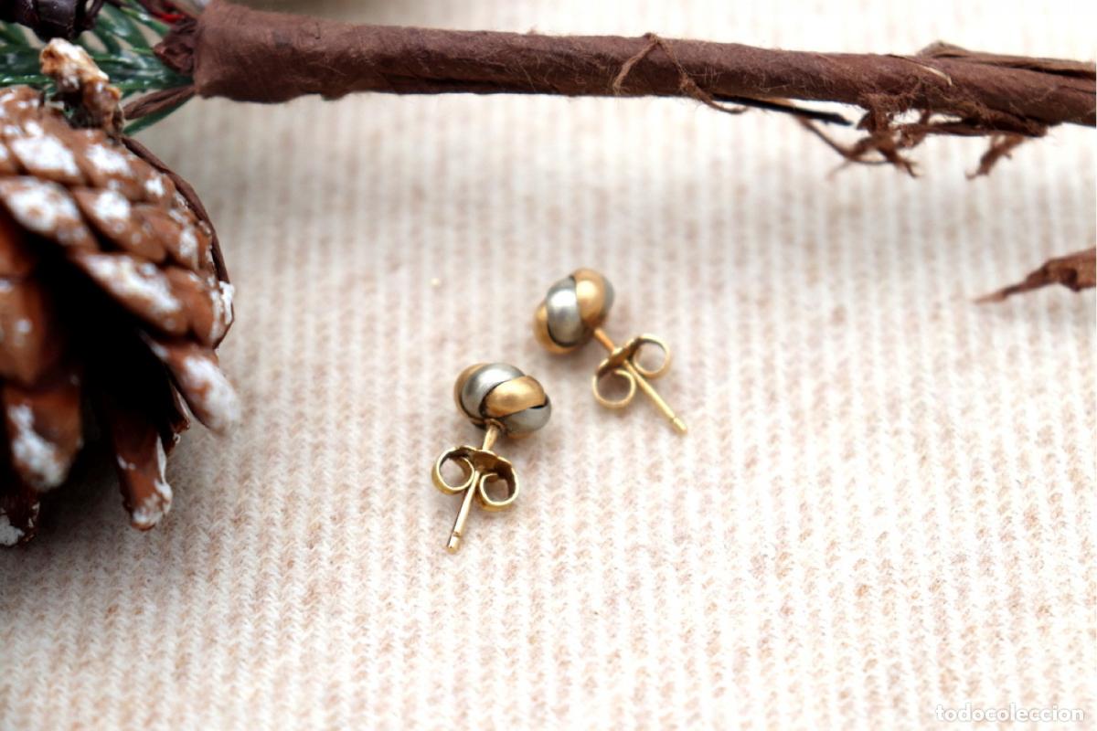 Joyeria: Pendientes en oro bicolor de 19,2K. - Foto 6