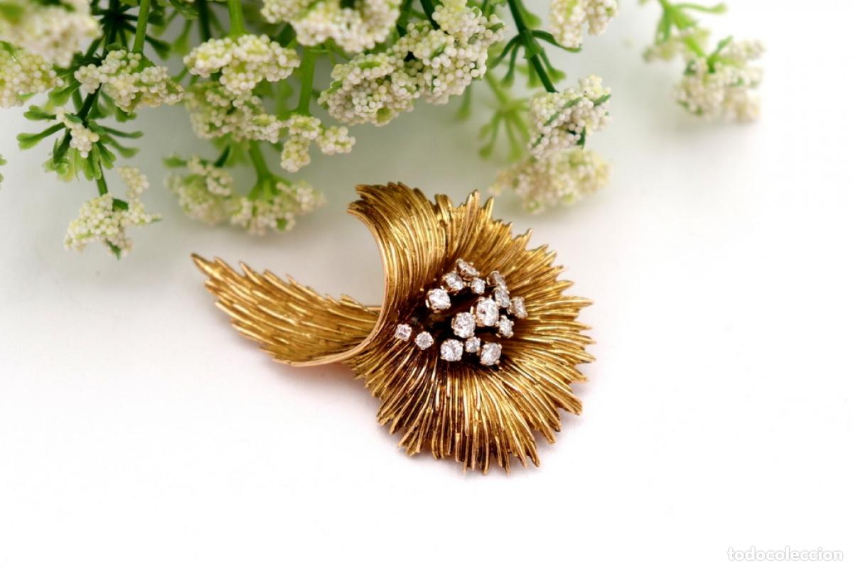 Joyeria: Broche de oro de 18 quilates con diamantes - Foto 2