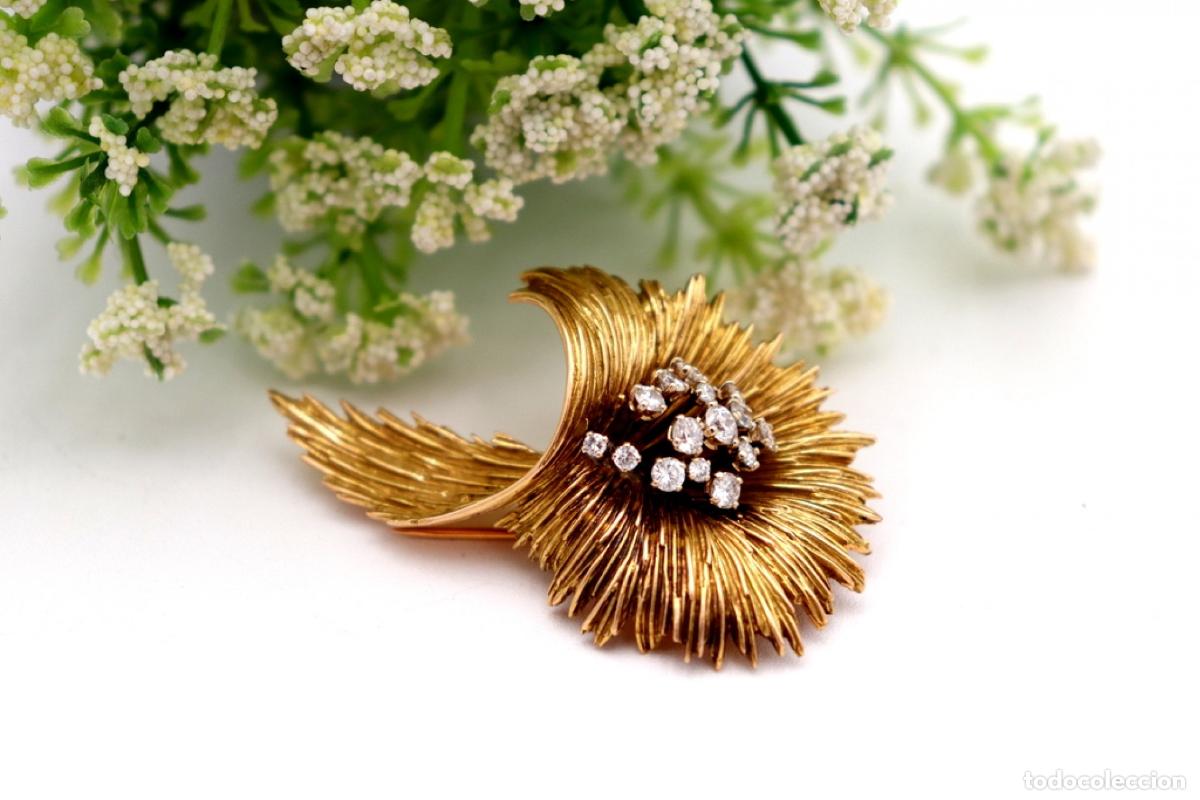 Joyeria: Broche de oro de 18 quilates con diamantes - Foto 5