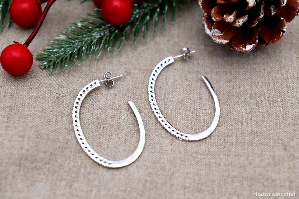 Joyeria: Pendientes en oro blanco de 19,2K. - Foto 5