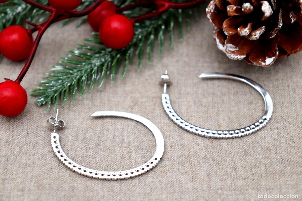 Joyeria: Pendientes en oro blanco de 19,2K. - Foto 1