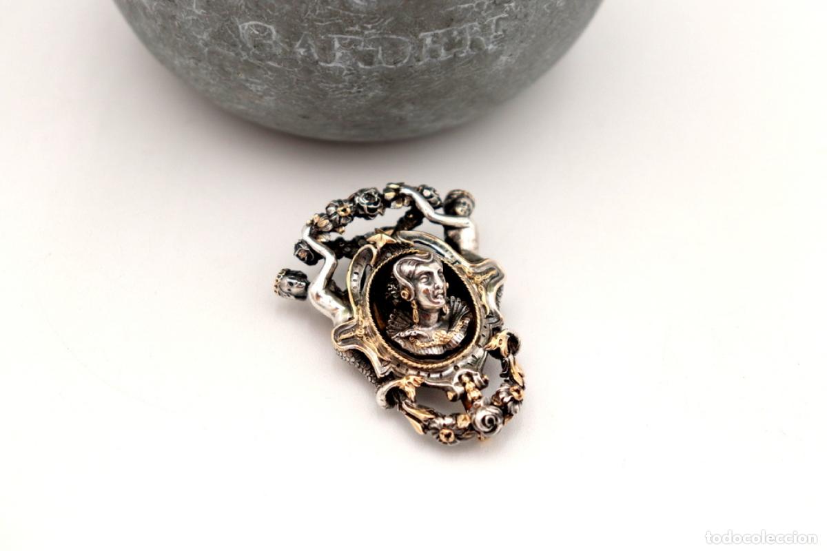 Joyeria: Broche en oro de 18 quilates y plata. - Foto 2