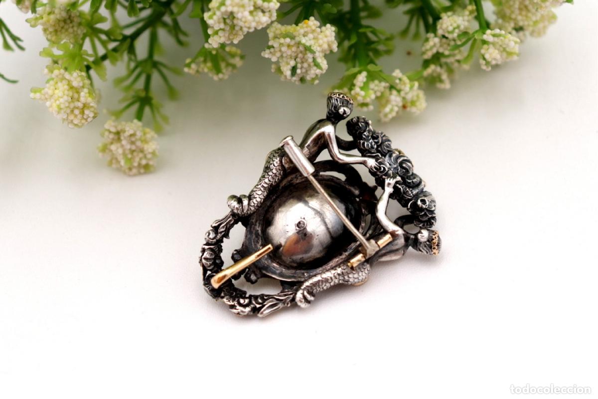 Joyeria: Broche en oro de 18 quilates y plata. - Foto 3