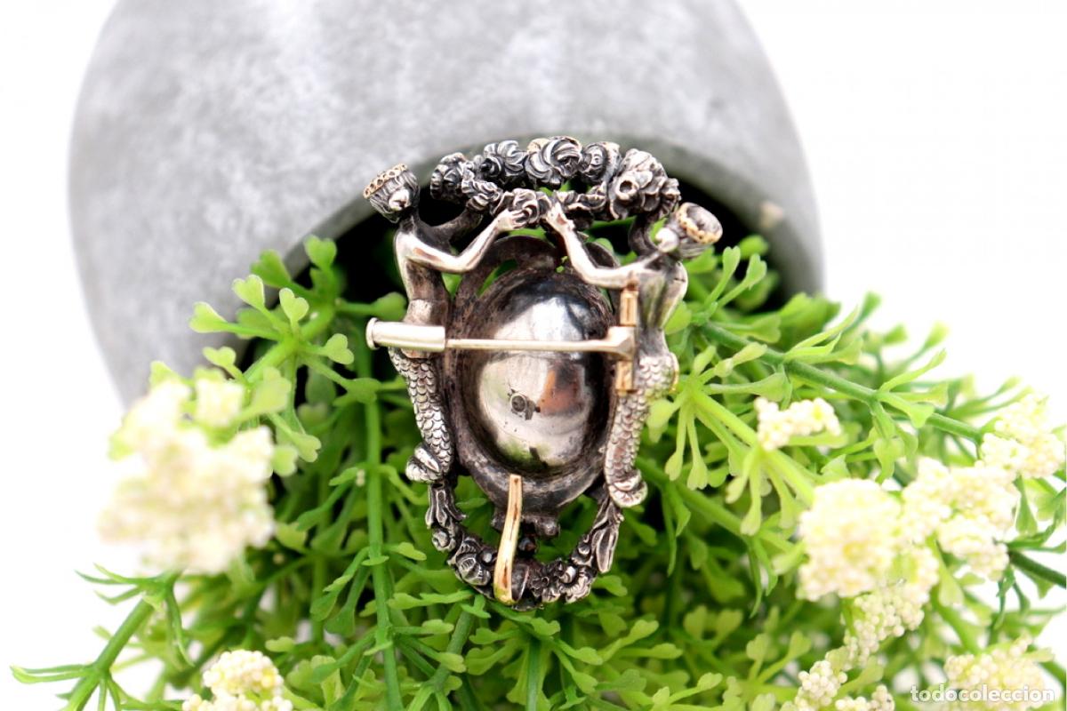 Joyeria: Broche en oro de 18 quilates y plata. - Foto 4