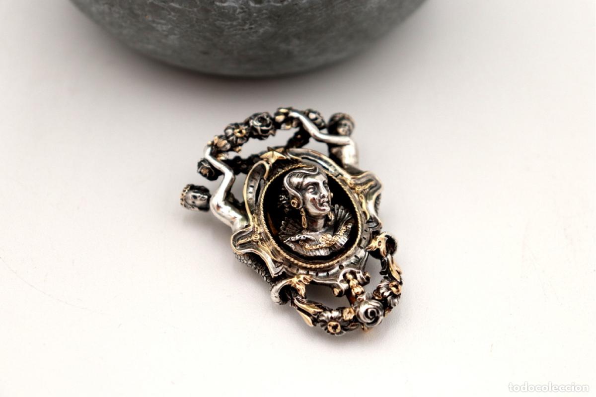 Joyeria: Broche en oro de 18 quilates y plata. - Foto 6