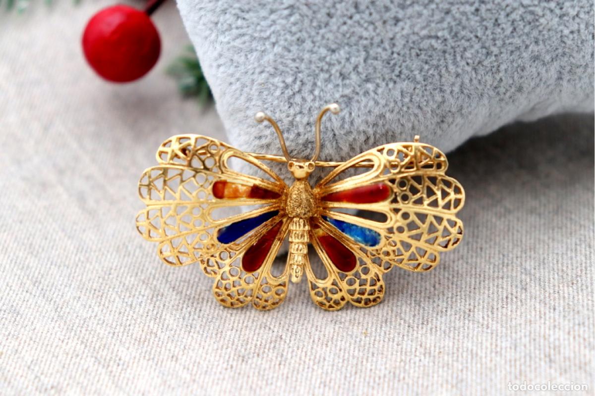 Joyeria: Broche de mariposa de oro de 18 quilates - Foto 2