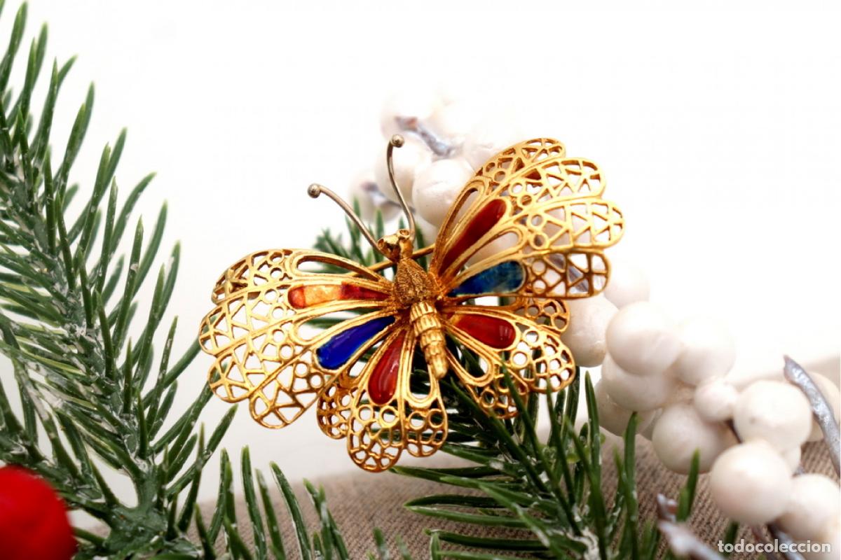 Joyeria: Broche de mariposa de oro de 18 quilates - Foto 3