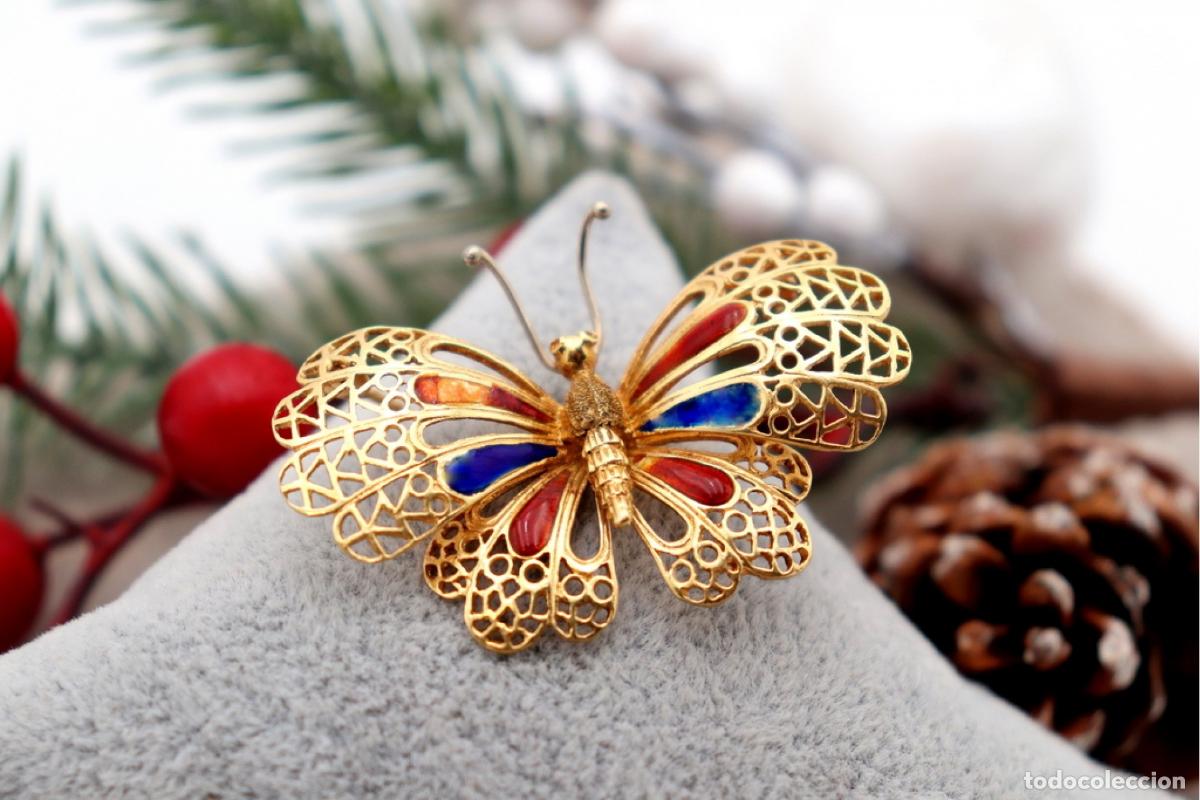 Joyeria: Broche de mariposa de oro de 18 quilates - Foto 6