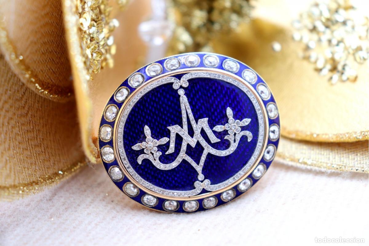 Joyeria: Broche de oro de 19,2 quilates con diamantes - Foto 1