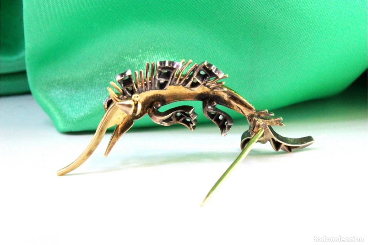 Joyeria: Broche de oro de 19,2 quilates con diamantes - Foto 2