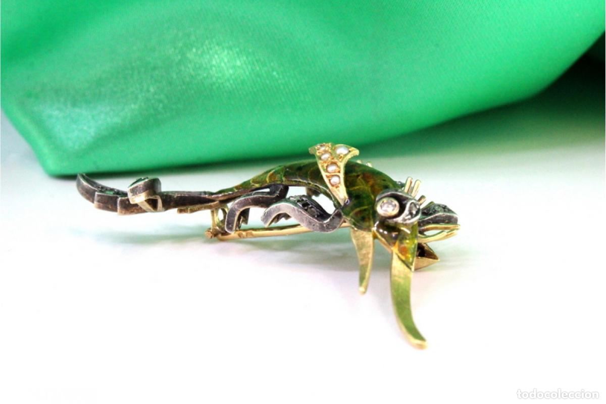 Joyeria: Broche de oro de 19,2 quilates con diamantes - Foto 5