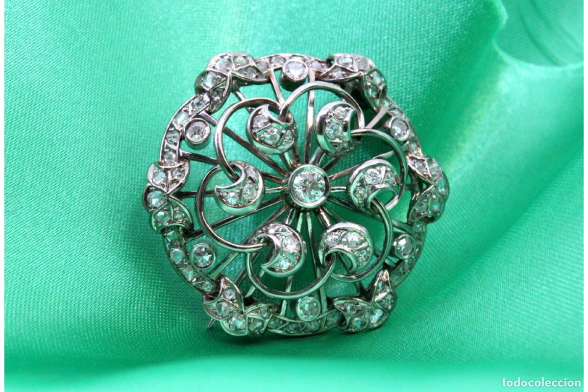 Joyeria: Broche de oro de 19,2 quilates con diamantes - Foto 2
