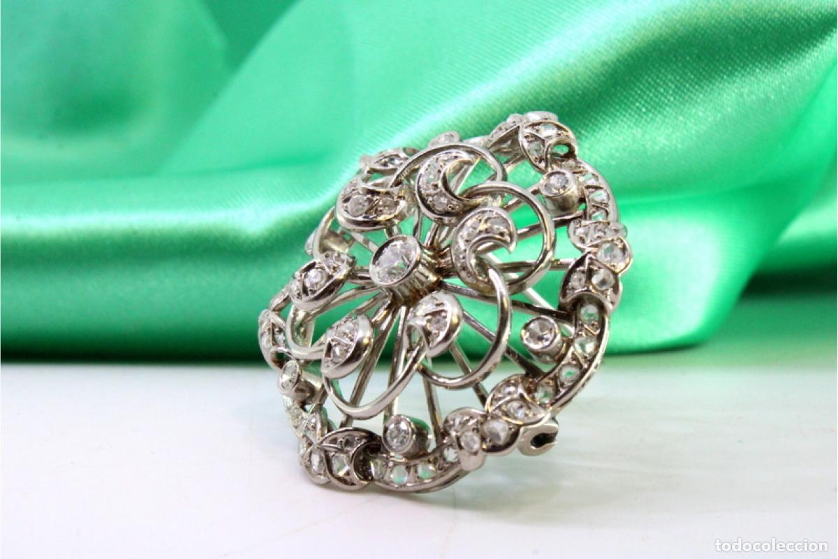 Joyeria: Broche de oro de 19,2 quilates con diamantes - Foto 4