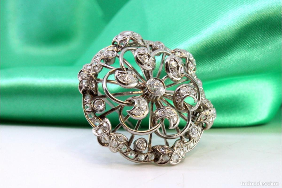 Joyeria: Broche de oro de 19,2 quilates con diamantes - Foto 5