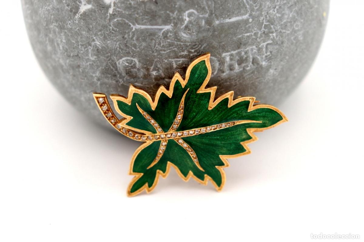 Joyeria: Broche de oro de 19,2 quilates con diamantes - Foto 5