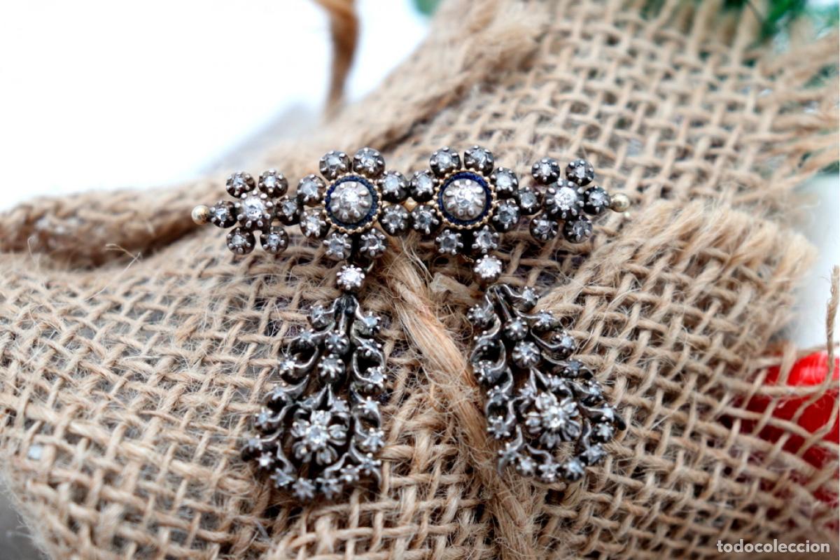 Joyeria: Broche en oro y plata de 19,2K con diamantes. - Foto 4