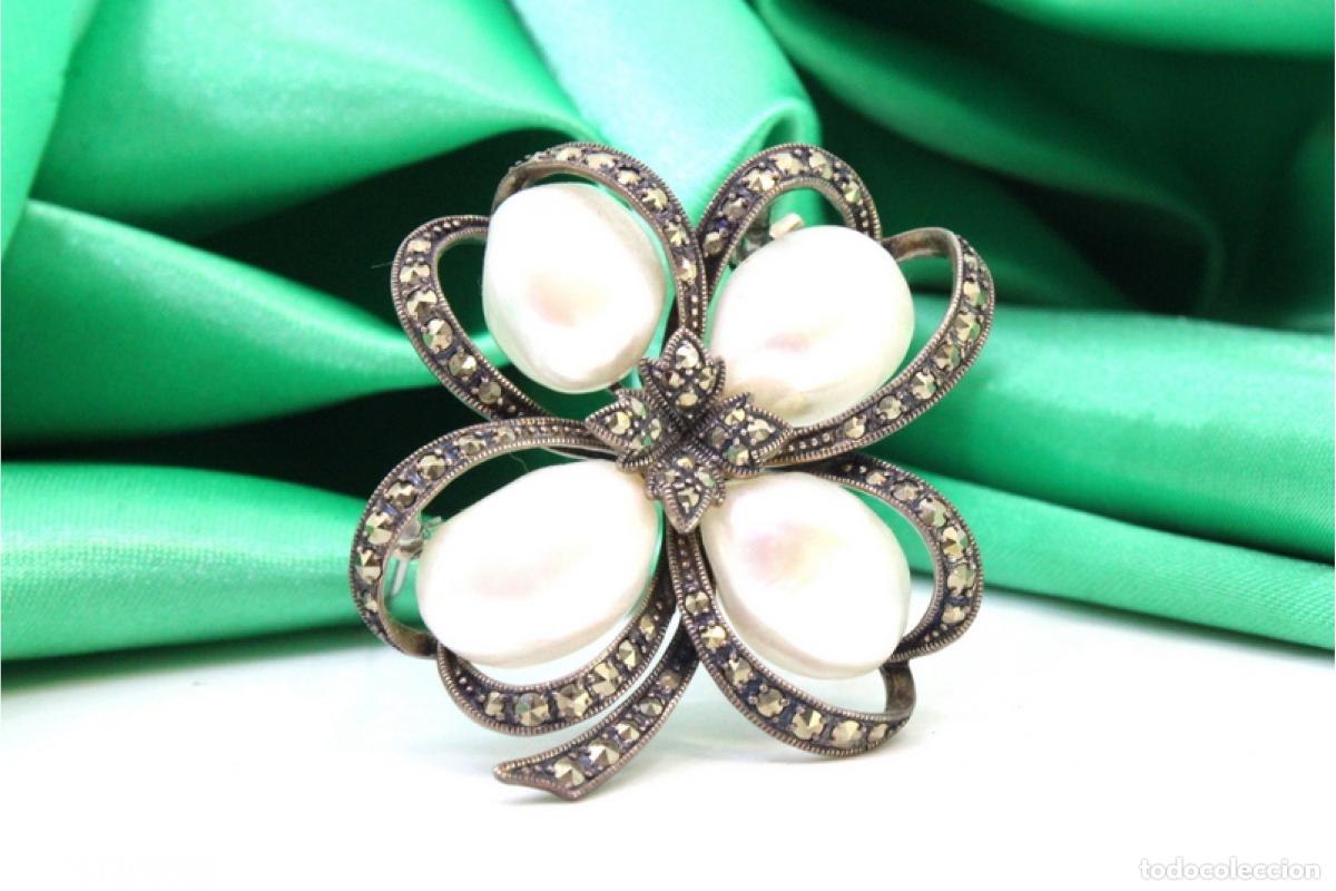 Joyeria: Broche de plata con perlas - Foto 3