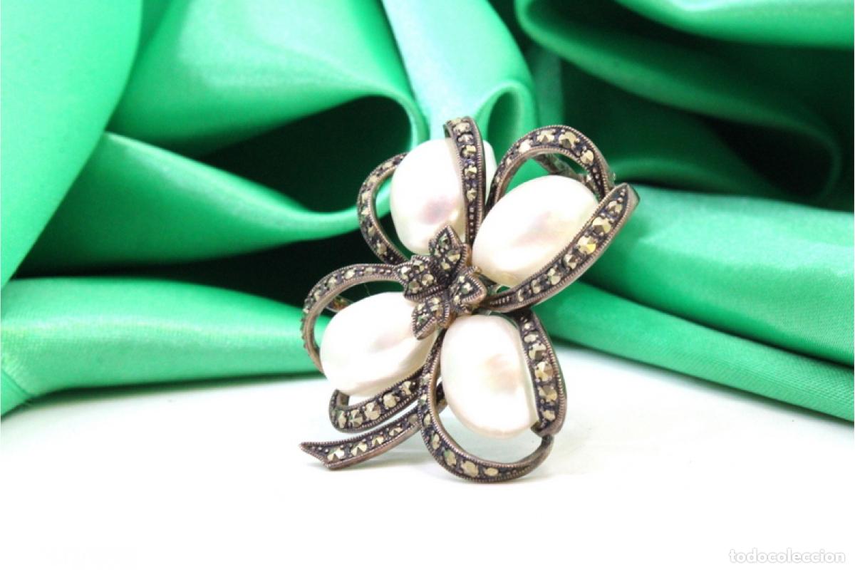 Joyeria: Broche de plata con perlas - Foto 4