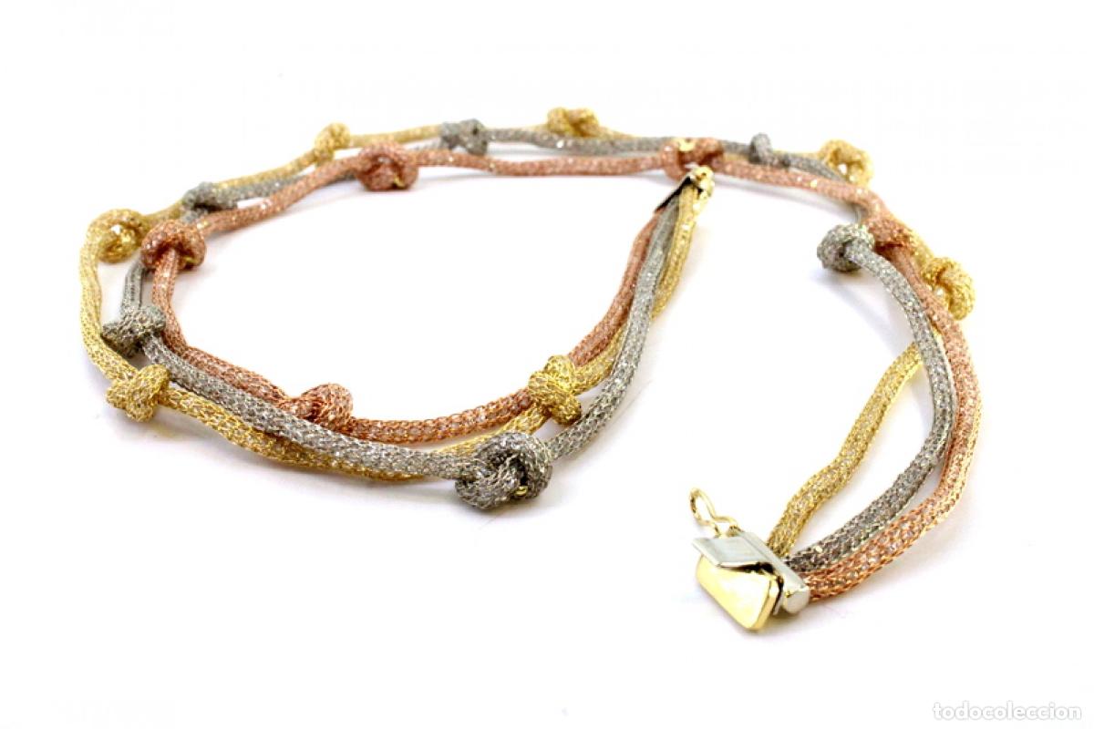 Joyeria: Collar de oro tricolor de 19,2 quilates - Foto 3