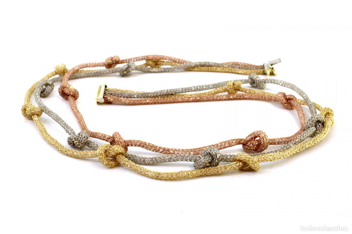 Joyeria: Collar de oro tricolor de 19,2 quilates - Foto 6
